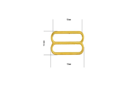 Регулятор для бюстгалтера, металл, золотой, 10 мм