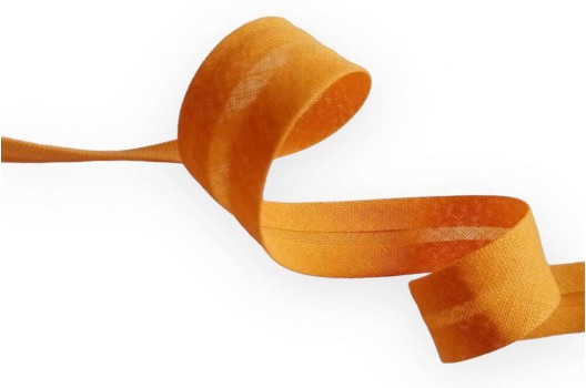 Бейка хлопковая, 15 мм, оранжевая