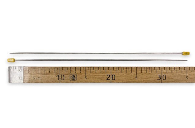 Спицы для вязания прямые Maxwell Gold, металл 3.5 мм /35 см (2 шт) 2