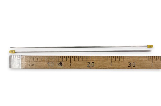 Спицы для вязания прямые Maxwell Gold, металл 4.5 мм /35 см (2 шт)