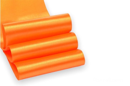Лента атласная IDEAL, 100 мм, ярко-оранжевый