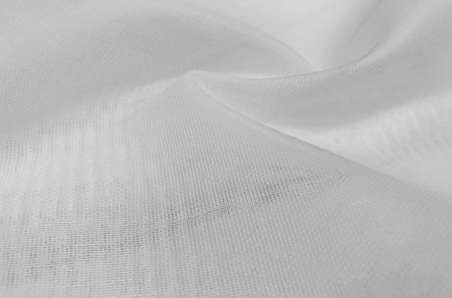 Тюль сетка Бамбук, Rozabella, с утяжелителем, 300 см, белый