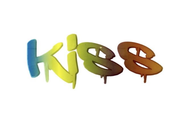 Термонаклейка, Kiss граффити, 12.5х5 см