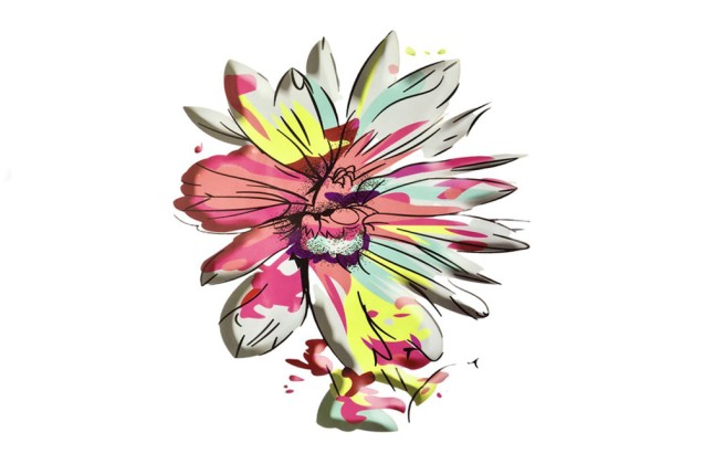 Термонаклейка, Яркий цветок, 22х19.5 см