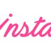 Термонаклейка, Insta, шрифт розовый, 12.5х12 см