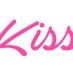 Термонаклейка, Kiss, шрифт розовый, 12.5х5 см