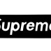 Термонаклейка, Supreme, бело-черный, 18х6 см