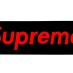 Термонаклейка, Supreme, красно-черный, 18х6 см