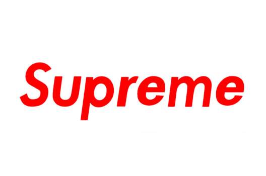 Термонаклейка, Supreme, бело-красный, 18х6 см