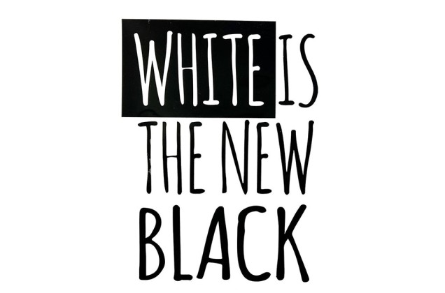 Термонаклейка, White is the new black, 19.7х14.3 см