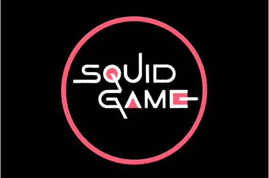 Термонаклейка, Игра в кальмара, прозрачный фон, круглая 5 см