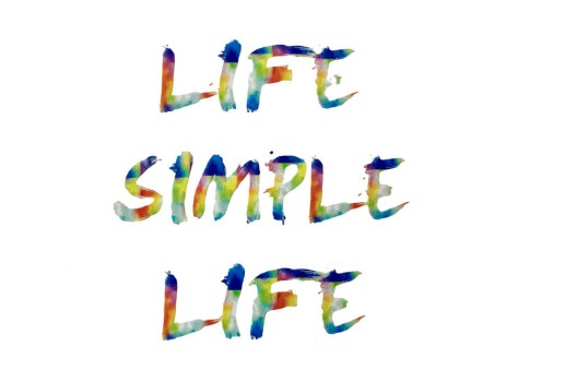 Термонаклейка, Life Simple Life, 7.3х7 см