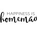 Термонаклейка, Happiness is homemade, черный, 24.1х5 см