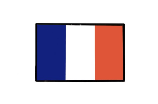 Термонаклейка, Флаг Франции, 7х10.5 см