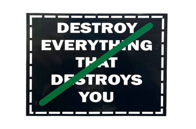Термонаклейка, Destroy everything that destroys you, 8.6х11.5 см