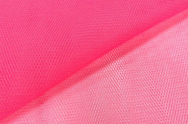 Фатин жесткий, розовый неон N57 Турция, 200 см