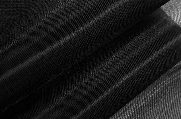 Корсетная сетка Seffaf Tul, 300 см, черная, арт. 715