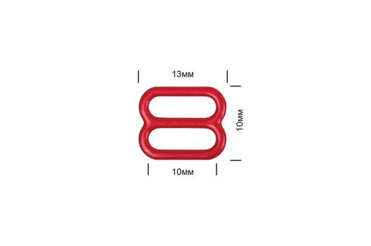 Регулятор для бюстгальтера, металл, красный, 10 мм