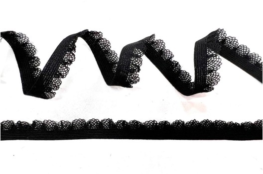 Резинка бельевая (ажурная) 12 мм, черная