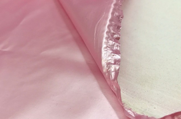Плащевая ткань, перламутровый розовый 2
