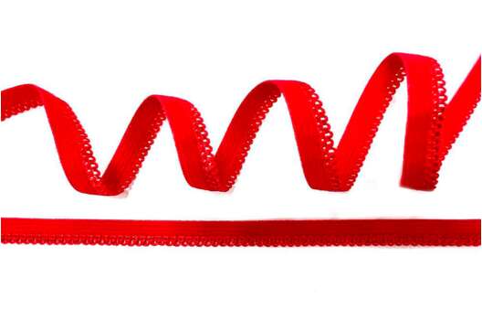 Резинка бельевая (ажурная) 10 мм, красная