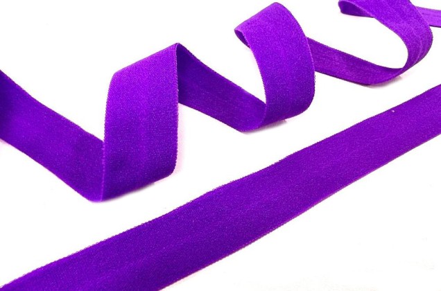 Резинка бельевая окантовочная матовая 15 мм, фиолетовый неон 1