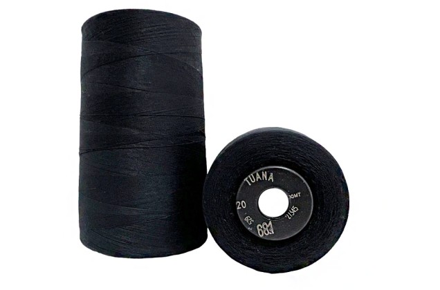 Нитки швейные универсальные Tuana №120 (5000 м) цвет 681 черно-синие