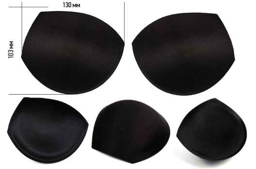 Чашечки корсетные с эффектом push-up, размер 70, черные