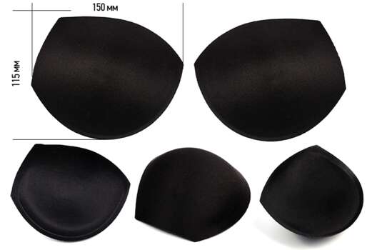 Чашечки корсетные с эффектом push-up, размер 80, черные