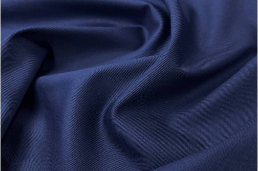 Костюмный хлопок темно-синий с рубчиком, Италия