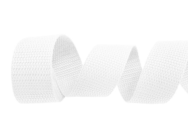 Лента ременная (стропа), 25 мм, белая 1