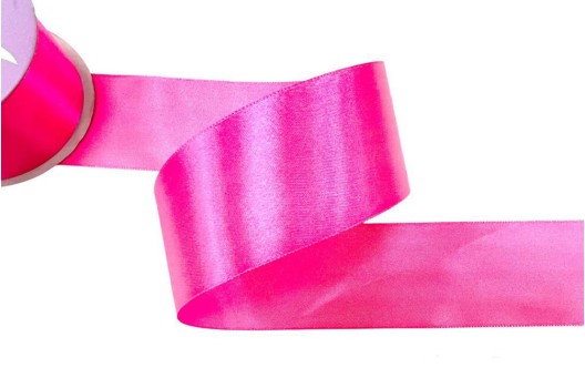 Лента атласная IDEAL, 50 мм, неоново-розовая (3080)