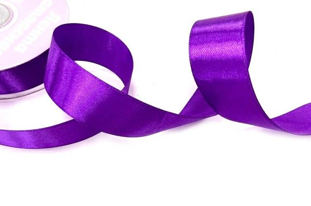 Лента атласная IDEAL, 25 мм, фиолетовая (3118)
