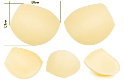 Чашечки корсетные с эффектом push-up, размер 70, бежевые