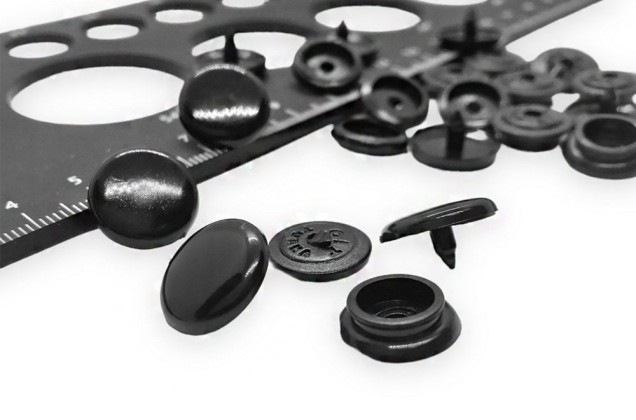 Кнопки установочные N61, пластик, черные