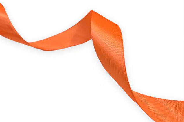 Лента атласная IDEAL, 25 мм, оранжевая (3070)