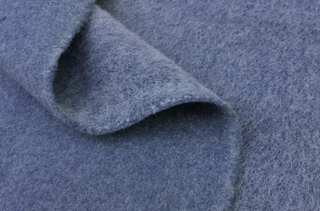 Пальтовая ткань с ворсом, пыльный синий 2