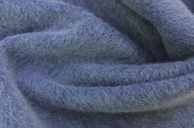 Пальтовая ткань с ворсом, пыльный синий 3