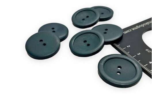 Пуговица на 2 прокола, пластик, цвет серый, 28 мм