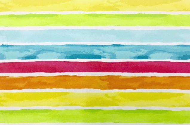 Уличная ткань, Разноцветные акварельные полосы 1