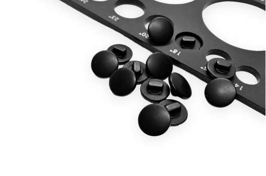 Пуговица на ножке C-NE68, черная, 11 мм