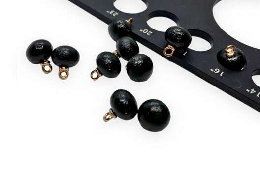 Пуговица пластиковая на ножке, черная, 10 мм, А1008