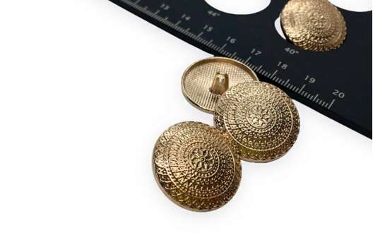 Пуговица металлическая на ножке, золото, 25 мм, С-МЕ315