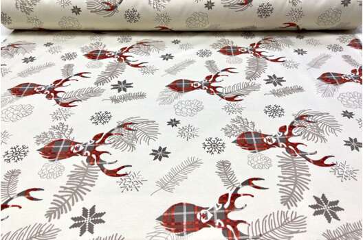 Дак (DUCK) Рождественский олень на бежевом