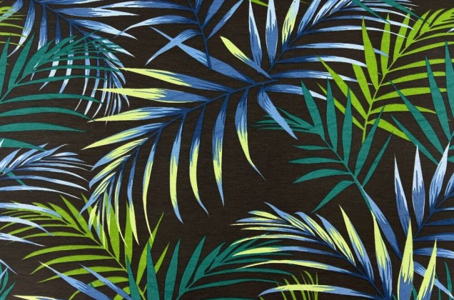 Дак (DUCK) Пальмовые листья на черном 1
