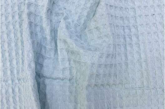 Греческое вафельное полотно 240 см, ледяной голубой