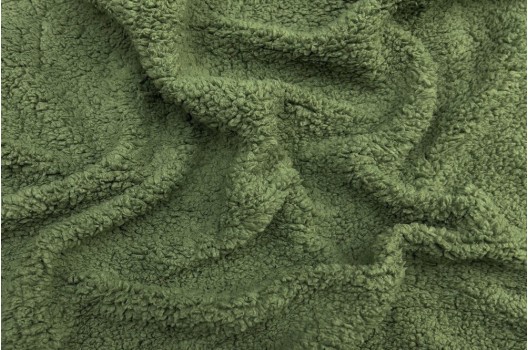 Искусственный мех керли, зеленый, Турция
