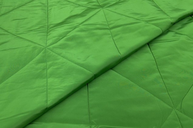 Курточная стежка на синтепоне, Ромбы 21 см зеленые 1