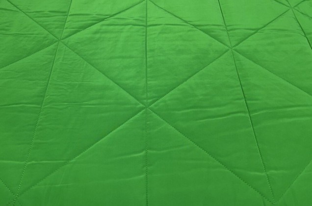 Курточная стежка на синтепоне, Ромбы 21 см зеленые 3