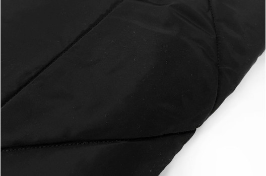 Курточная стежка на синтепоне, Ромбы 21 см черные
